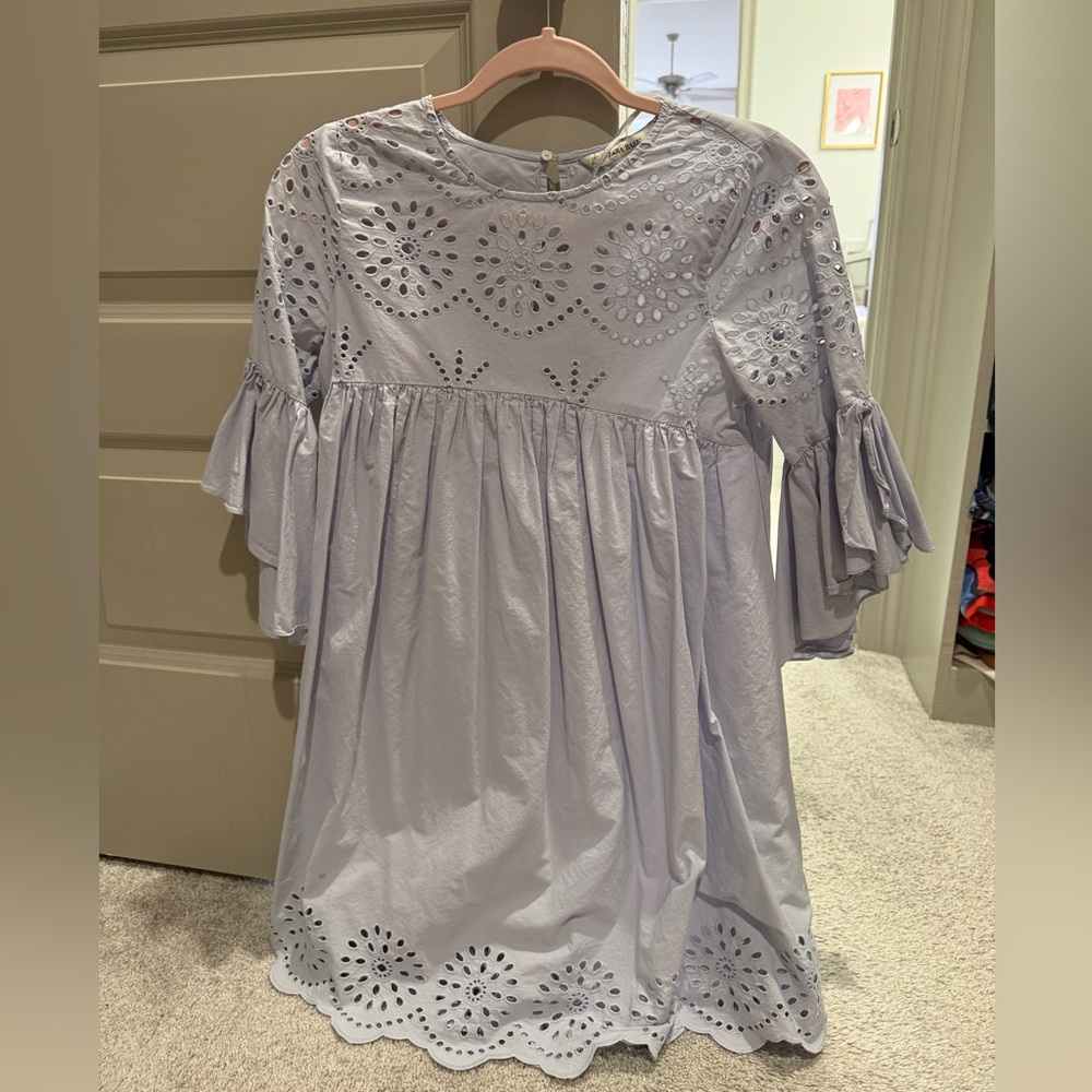 Zara Lavender Eyelet Kids Dress